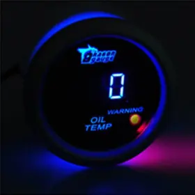 Esupport 711041558329 Car 2 52mm Digital Oil Temp Gauge Blue Led Light Temperature Mete #2