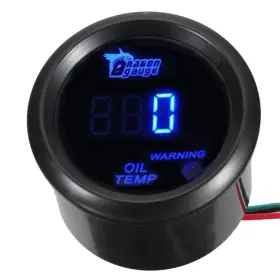 Esupport 711041558329 Car 2 52mm Digital Oil Temp Gauge Blue Led Light Temperature Mete