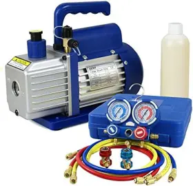 F2c 705353804045 Hvac Air Vacuum Pump Kit With R134a Ac A/c Manifold Refrigeration Gauge Set Combo F2c 705353804045 Hvac Air Vacuum Pump Kit With R134a Ac A/c Manifold Refrigeration Gauge Set Combo