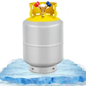 Fahkns 198519303443 Refrigerant Recovery Tank 30 Lb With 1/4 Sae Y-valve Freon Recove Fahkns 198519303443 Refrigerant Recovery Tank 30 Lb With 1/4 Sae Y-valve Freon Recove