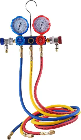 Car9883 Faitio 3-way Ac Manifold Gauge Set For R22 R134a R410a R404a Includes