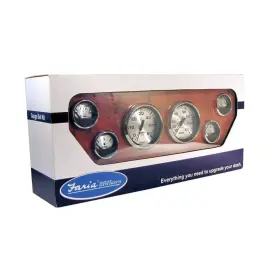 Ktf0184 Faria 759266001848 Beede Instruments Spun Silver Inboard 6-gauge Boxed Set - Speed