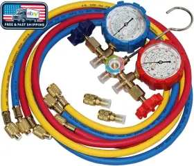 Ct-536-jx Ffmt Shikha 5ft Ac Diagnostic Manifold Freon Gauge Set For R410a R404a R22 R134a Ct-536-jx Ffmt Shikha 5ft Ac Diagnostic Manifold Freon Gauge Set For R410a R404a R22 R134a