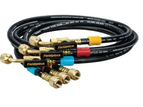Hr3b Fieldpiece 872641005368 Ball Valve Refrigerant Hose Set 3 With Color Tags - 1/4 Inch X 5ft Hr3b Fieldpiece 872641005368 Ball Valve Refrigerant Hose Set 3 With Color Tags - 1/4 Inch X 5ft