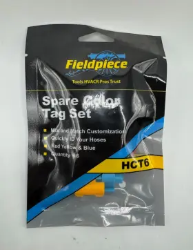 Fieldpiece Hct6 Set Of 6 Hose Color Tags 2 Red Yellow Blue Ae1