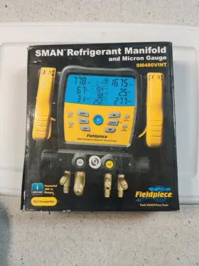 Fieldpiece Sm480vint 4-port Sman Refrigerant Manifold With Micron Gauge