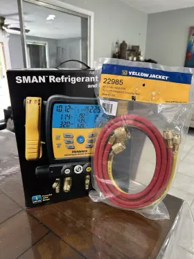 Fieldpiece Sm48ov New 4-port Sman Refrigerant Manifold With Micron Gauge And Hoses