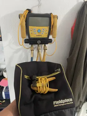 Sman380v Fieldpiece Digital Gauges 3 Port Clamps Hoses Shutoff Valves #2 Sman380v Fieldpiece Digital Gauges 3 Port Clamps Hoses Shutoff Valves #2