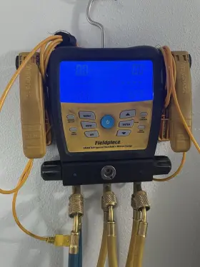 Sman380v Fieldpiece Digital Gauges 3 Port Clamps Hoses Shutoff Valves Sman380v Fieldpiece Digital Gauges 3 Port Clamps Hoses Shutoff Valves