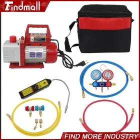 897364 Findmall 1/3hp Air Vacuum Pump Rotary Vane Hvac A/c Refrigeration Kit Gauge 4cfm 897364 Findmall 1/3hp Air Vacuum Pump Rotary Vane Hvac A/c Refrigeration Kit Gauge 4cfm