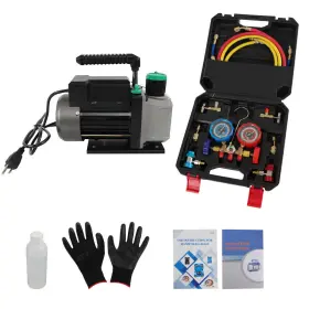 897442 Findmall 110v 1/3 Hp 4.5 Cfm Air Vacuum Pump Single Stage Rotary Vane With Oil Bottle #2