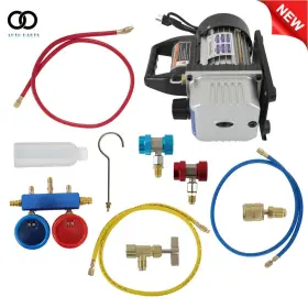 Apo276128 Findmall 110v 3 Cfm Air Vacuum Pump Combo Hvac 5pa 1720 Rpm R134a Kit Ac Gauge Set