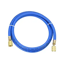 Fipux 634149674985 1/4 Sae Flare Ac Refrigerant Charging Hoses 4.92ft 800psi Thread Blue 1.5m