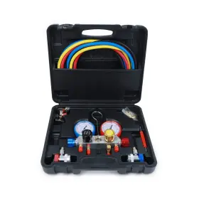 Fi-d01j0005 Fiwary 4 Way Ac Gauge Set For R410a R22 R134a Refrigerant Valve Automotive Mani