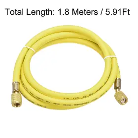 Fixinairp 617662171735 1/4 Sae Thread Connector 1.8m Length 800psi Charging Hose Tube Yellow #2