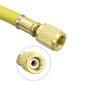 Fixinairp 617662839956 1/4 Sae Thread Charging Hose Tube 600psi 1.5m Yellow For Refrigeration Hvac Pipe