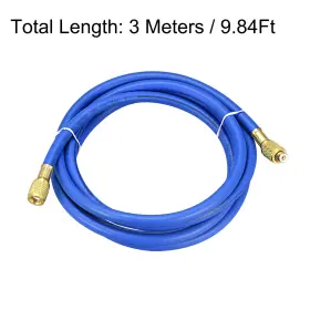 Fixinairp 672668689417 3meters Length 600psi Charging Hose Tube 1/4 Sae Thread Connector Blue #2