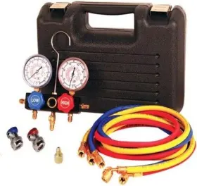 6698 Fjc R134a/r12/r22 Dual Aluminum Gauge Set With Case