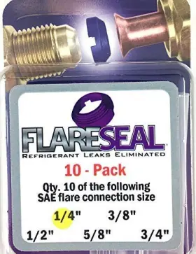 B07mqkw2by Flareseal 10 Pack 1/4 Inch Copper Gasket Crush Seal For Hvac And Refrigeration