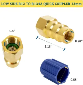 Fourtry 726084356221 R12 To R134a Conversion Fitting Adapter Kit - Retrofit #2