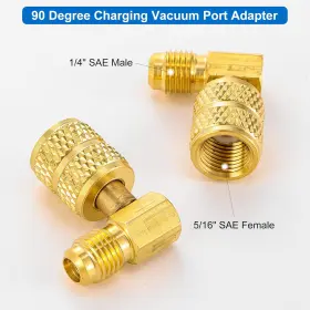 Gadgetnova 711181274462 R410a Mini Split Adapters Charging Vacuum Port Adapter Kit With 45 And 90 #3