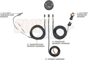 Gauges 313038755775 10 Color Digital Dual Temperature And Pressure Gauge Kit - For Boost Oil #2 Gauges 313038755775 10 Color Digital Dual Temperature And Pressure Gauge Kit - For Boost Oil #2