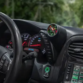 Gs-d23 Gauges Black Single Dashboard Gauge Pod Compatible With Chevy Corvette 2005-2013 - Abs #3