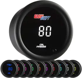 Gauges Gs-tcd04 10 Color Digital 145 Psi Oil Pressure Gauge Kit - Includes Electronic Sensor M