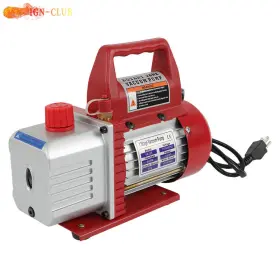 Icc3002718 Genrics 4cfm 1/3hp Rotary Vane Air Vacuum Pump Hvac Ac Refrigerant Kit Manifold Gauge #2