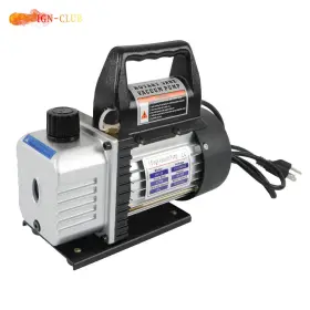 Icc3002892 Genrics 110v 1/4hp 3cfm Air Vacuum Pump Hvac Ac Manifold Gauge Set R134a Kit A/c