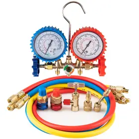 Mgs-01 Gickbusus 3 Way Ac Manifold Gauge Set For R134a R410a R22 Refrigerant Wit