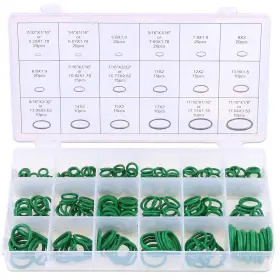 Glarks Glarks-rbg270 18 Sizes 270pcs Rubber O-ring Car Auto Vehicle Repair Air Conditioning Co