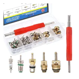 Glarks Gllaqckt-2 51pcs Car Air Conditioner Valve Core Schrader Cores Accessories
