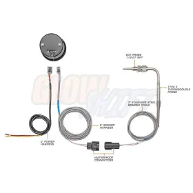 Glowshift 842559100097 10 Color Digital 2200 F Pyrometer Exhaust Gas Temperature Egt Gauge #2