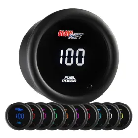 Glowshift 842559100110 10 Color Digital 100 Psi Fuel Pressure Gauge Kit - Includes Electro
