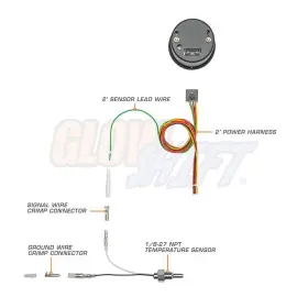 Glowshift 842559100134 10 Color Digital 300 F Transmission Temperature Gauge Kit - Includes Electron #2 Glowshift 842559100134 10 Color Digital 300 F Transmission Temperature Gauge Kit - Includes Electron #2