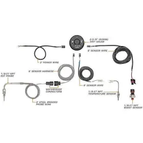 Glowshift 842559101018 3in1 Analog 60 Psi Boost Gauge Kit With Digital 2200 F Pyrometer Ex #2