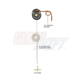 Glowshift 842559101308 Black 7 Color Vacuum Gauge Kit - Includes Mechanical Hose And T-fitti #2