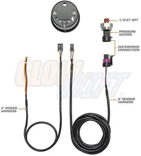 Glowshift 842559103029 White 7 Color 100 Psi Fuel Pressure Gauge Kit - Includes Electronic Sensor #2