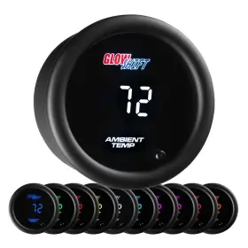 Glowshift 842559121313 10 Color Digital Air Temperature Gauge Kit - Reads Outside Temp From -40-