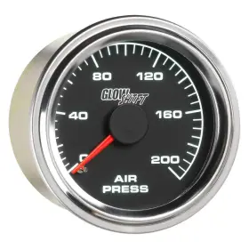 Glowshift 842559130278 200 Psi Mechanical Air Pressure Gauge - Black Dial White Led Backlit Clea Glowshift 842559130278 200 Psi Mechanical Air Pressure Gauge - Black Dial White Led Backlit Clea