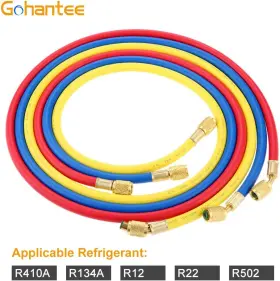 Gohantee 313026349351 R410a Ac Charging Hose Set 60 1/4ftft Sae 800 Psi For Hvac Air Condition Refrige #3 Gohantee 313026349351 R410a Ac Charging Hose Set 60 1/4ftft Sae 800 Psi For Hvac Air Condition Refrige #3