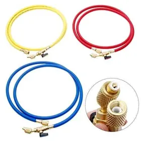 Gohantee 313037668663 Refrigerant Charging Hose With Ball Valves Hvac Hoses 1/4ftft Sae R410a 800 Psi Fi #2