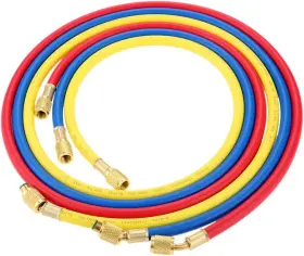 Gohantee 445047032066 R410a Ac Charging Hose Set 60 1/4ftft Sae 800 Psi For Hvac Air Condition Refrige