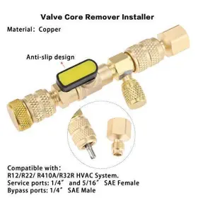 Gohantee 720310345799 R410a Valve Core Remover Installer With Dual Size Sae 1/4 And 5/16 Por #2 Gohantee 720310345799 R410a Valve Core Remover Installer With Dual Size Sae 1/4 And 5/16 Por #2