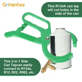 Gohantee 720310346277 R134a Can Tap 2-in-1 Side Punch Ac Bottle Opener For R22 R12 Refrige #2