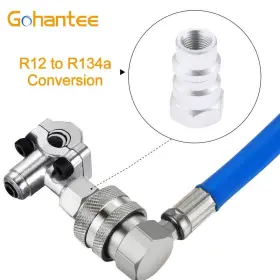 Gohantee 720310346307 R-12 To R-134a Retrofit Valve 7/16 Low Side Port Adapter With Blue Dust Ac Ca #2