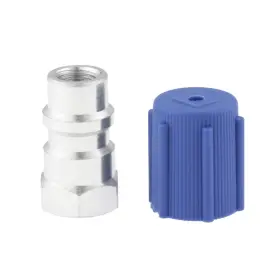 Gohantee 720310346307 R-12 To R-134a Retrofit Valve 7/16 Low Side Port Adapter With Blue Dust Ac Ca