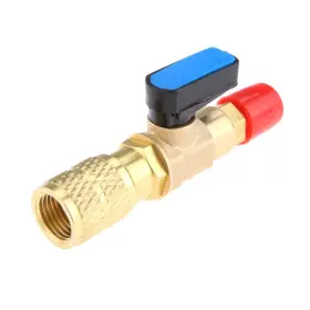 Gohantee 720310346635 Refrigerant Ball Valve Adapter 1/4 Inch Sae For Air Conditioner Hvac A/c Automoti