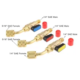Gohantee 720310346659 Air Conditioner Ball Valve Hvac Angled Shut-off Adapter 1 #2